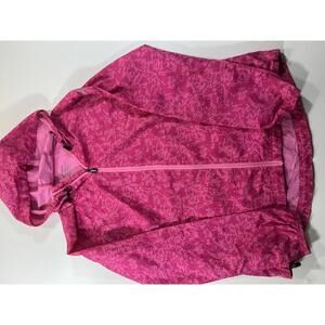 Asics Pink Hooded Lightweight Running Jacket Large womens